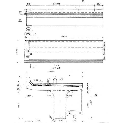 Балка ребристая Б165 К4-М1 АII 3.501.1-146