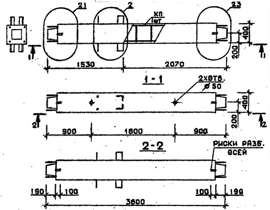 Колонна 1КС 36.36-6 Серия 1.020.1-2с/89