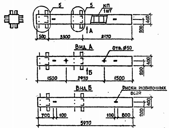 Колонна 2КБ 33.60-1-с Серия 1.020.1-2с/89