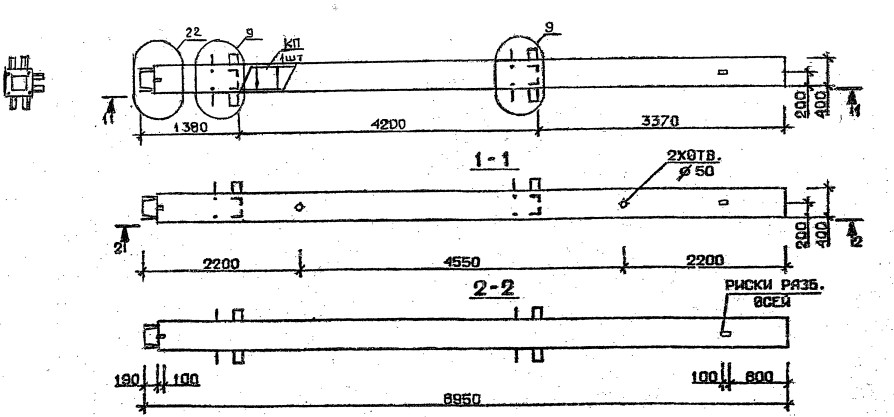 Колонна 3КН 33.89-9-с Серия 1.020.1-2с/89